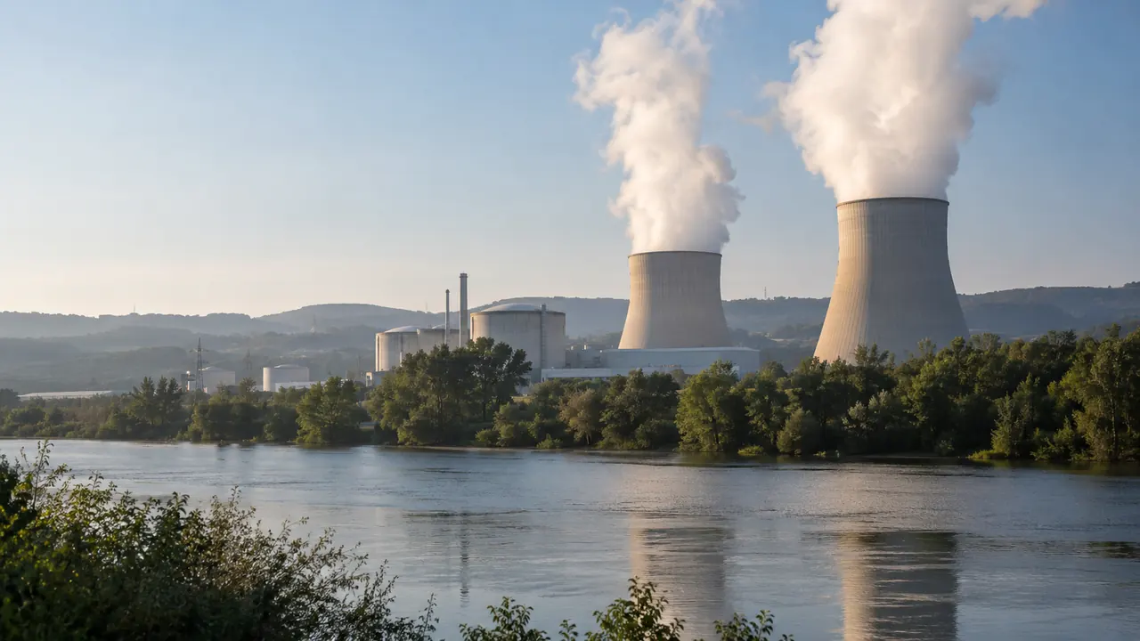 Installation de production électrique près d’un fleuve
